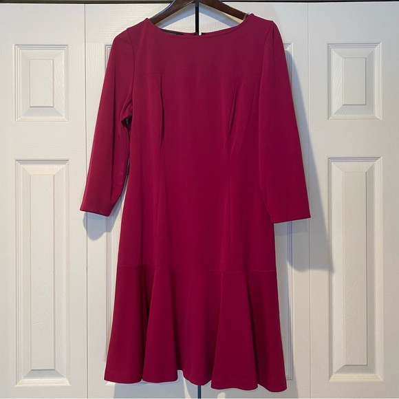 NWOT Nine West Magenta Business Professional Pink 3/4 Sleeve Dress. Size 12. - Picture 8 of 14